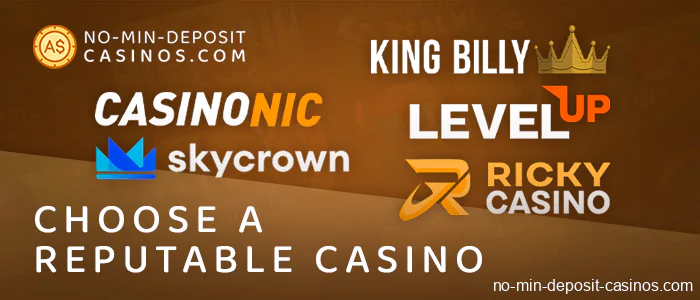 Choose online casino with min deposit from the list