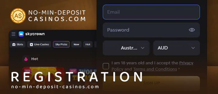 Create an account at PayID online casinos