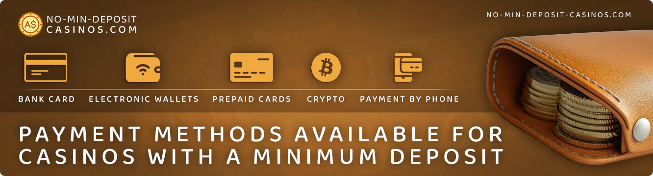 Australian payment methods in casinos with min deposit